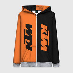 Толстовка на молнии женская KTM КТМ Z, цвет: 3D-меланж