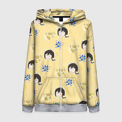 Женская толстовка на молнии Чиби Чжун Ли