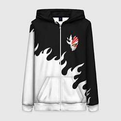 Толстовка на молнии женская BLEACH FIRE БЛИЧ ОГОНЬ, цвет: 3D-белый