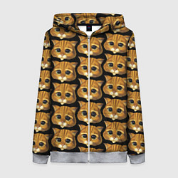 Толстовка на молнии женская Кот в сапогах из Шрека, цвет: 3D-меланж