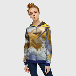 Толстовка на молнии женская FET, цвет: 3D-синий — фото 2