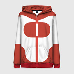 Толстовка на молнии женская Костюм Омни-Мэна, цвет: 3D-красный