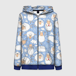 Женская толстовка на молнии Счастливые овечки