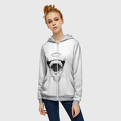 Толстовка на молнии женская Sukunas Laugh, цвет: 3D-меланж — фото 2