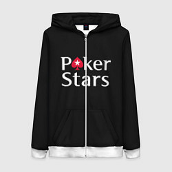 Толстовка на молнии женская Poker Stars, цвет: 3D-белый
