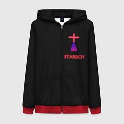 Толстовка на молнии женская STARBOY - The Weeknd, цвет: 3D-красный