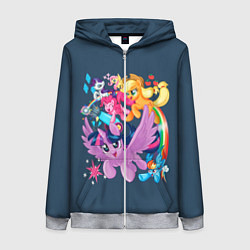 Женская толстовка на молнии Пони тим