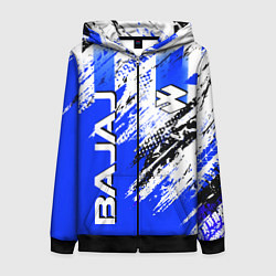 Толстовка на молнии женская BAJAJ БАДЖАДЖ МОТОСПОРТ, цвет: 3D-черный