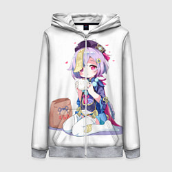 Толстовка на молнии женская Ци Ци из Genshin Impact, цвет: 3D-меланж