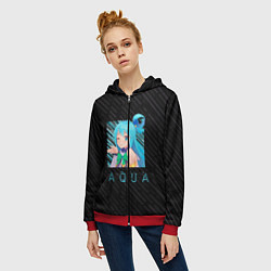 Толстовка на молнии женская Аква Aqua Коносуба KonoSuba, цвет: 3D-красный — фото 2