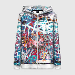 Женская толстовка на молнии Wall graffiti