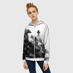 Толстовка на молнии женская ADIOS АДИОС, цвет: 3D-белый — фото 2