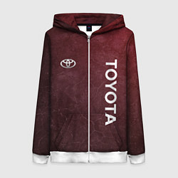 Женская толстовка на молнии TOYOTA RED GRUNGE