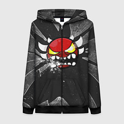 Толстовка на молнии женская Geometry Dash: Fragments, цвет: 3D-черный