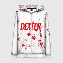Женская толстовка на молнии Dexter logo Декстер брызги крови