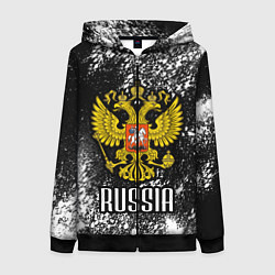 Толстовка на молнии женская Russia, цвет: 3D-черный