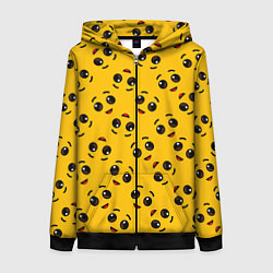 Толстовка на молнии женская FORTNITE BANANA FACE PATTERN ФОРТНАЙТ ЛИЦО БАНАНА, цвет: 3D-черный