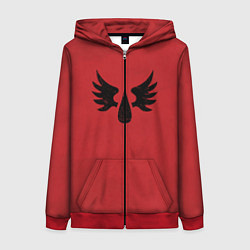 Толстовка на молнии женская Кровавые ангелы цвет легиона 9, цвет: 3D-красный