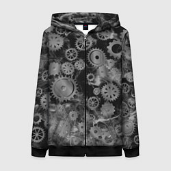 Женская толстовка на молнии Механизм и дым, стимпанк