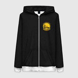 Толстовка на молнии женская GOLDEN STATE WARRIORS BLACK STYLE, цвет: 3D-белый