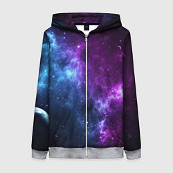 Женская толстовка на молнии NEON GALAXY НЕОНОВЫЙ КОСМОС