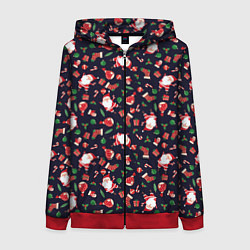 Женская толстовка на молнии Christmas Santa