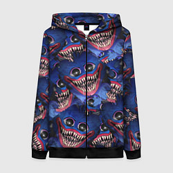 Женская толстовка на молнии Huggy Wuggy: Pattern Face