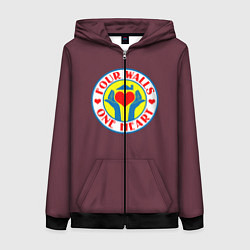 Женская толстовка на молнии Лого фирмы троицы