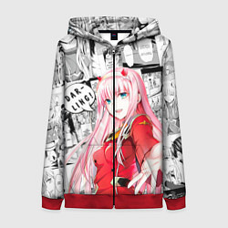 Женская толстовка на молнии Zero Two Зеро ту на манге фрейм