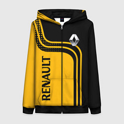 Толстовка на молнии женская Renault Рено, цвет: 3D-черный