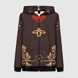 Толстовка на молнии женская КОСТЮМ ХУ ТАО HU TAO, цвет: 3D-черный