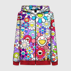 Женская толстовка на молнии Цветы Takashi Murakami