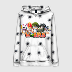 Женская толстовка на молнии Wormsчервяки