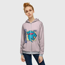 Толстовка на молнии женская Mr Beast Japan Full Print, цвет: 3D-меланж — фото 2