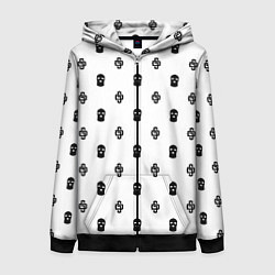 Женская толстовка на молнии Узор Mono White Dope Camo Dope Street Market
