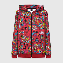 Женская толстовка на молнии Много космоса