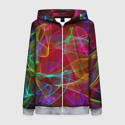 Женская толстовка на молнии Color neon pattern Vanguard