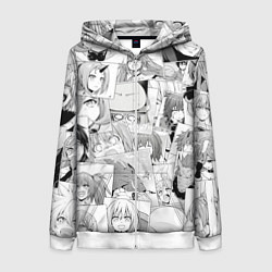 Женская толстовка на молнии О моём происхождении в слизь pattern