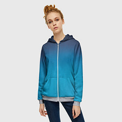 Толстовка на молнии женская Конденсат, цвет: 3D-меланж — фото 2