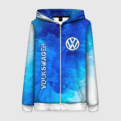 Толстовка на молнии женская VOLKSWAGEN Volkswagen Пламя, цвет: 3D-белый