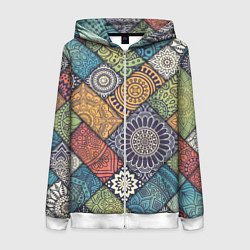 Женская толстовка на молнии Мандала орнамент