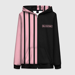 Женская толстовка на молнии BLACKPINK HALF BLACK-PINK MINI LOGO