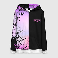 Толстовка на молнии женская BLACKPINK HALF COLORS, цвет: 3D-белый