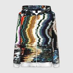 Женская толстовка на молнии Glitch pattern - fashion trend