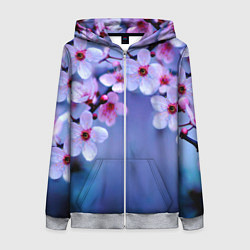 Женская толстовка на молнии Цветы дерева Черри Блоссом