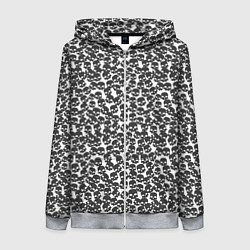 Толстовка на молнии женская Череп мелкий, цвет: 3D-меланж