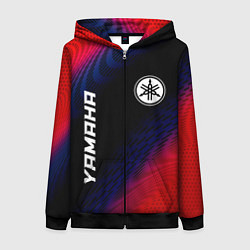 Женская толстовка на молнии Yamaha красный карбон