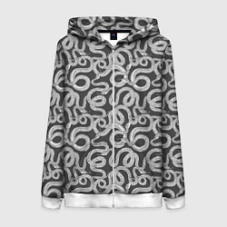 Женская толстовка на молнии Змея с языком