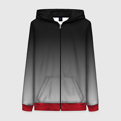 Женская толстовка на молнии Серый градиент