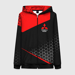 Толстовка на молнии женская Mitsubishi - Sportwear, цвет: 3D-черный